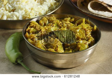 Mirch ka salan-curried chili peppers from India