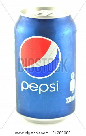 Pepsi drink in a can isolated on white background