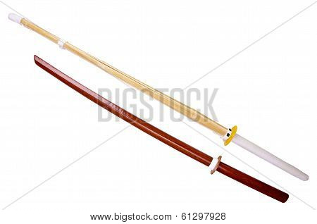 Wooden training swords