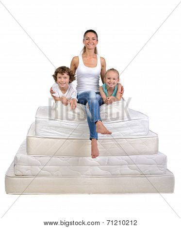 Family And Many Mattresses