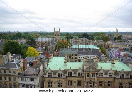 Pohled shora na domech v Oxfordu
