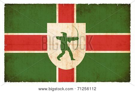 Grunge Flag Of Nottinghamshire (great Britain)