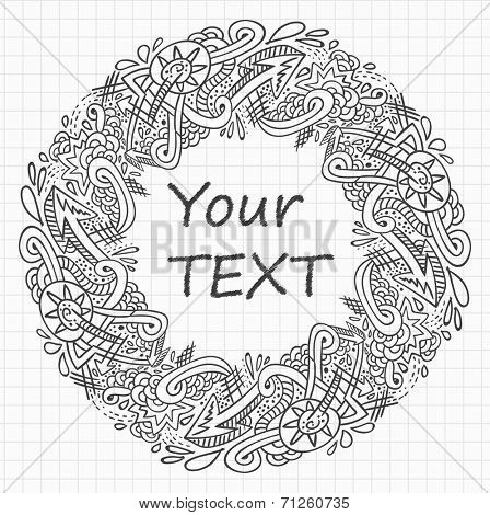  Doodle round border