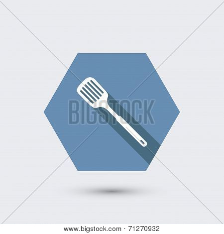 vector modern flat icon with long shadow.