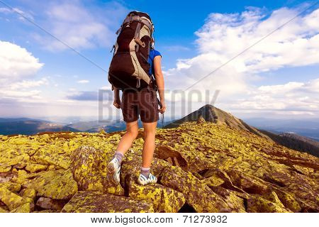 Hiking in the Carpathian mountains
