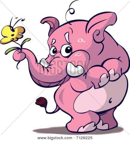 cute pink elephant