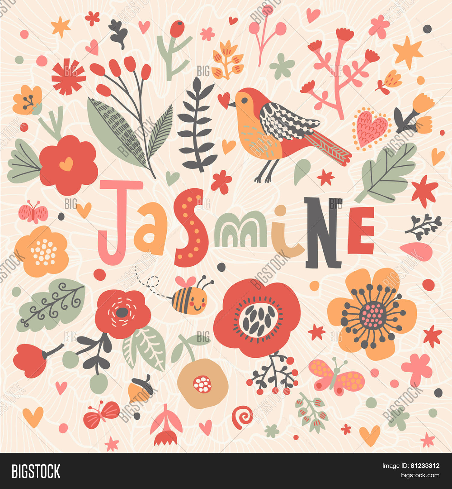 Bright Card Beautiful Vector & Photo (Free Trial) Bigstock