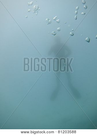 Diver With Bubbles
