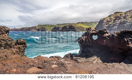 Heart Shaped Hole At Nakalele