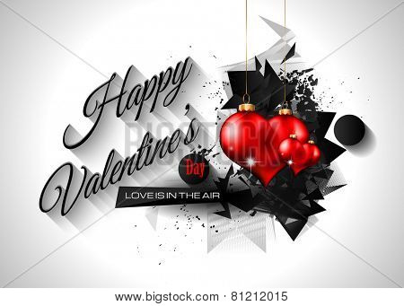 Valentines Day background for dinner invitations, romantic letterheads, book covers, poster layout or couple themed parties.