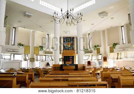Interior Of The Ashkenazic Synagogue In Samaria