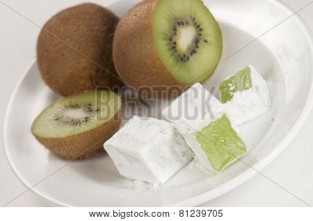 Lukum (turkish Delight) With Kiwi Fruit