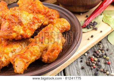 Chicken Wings And Sauce