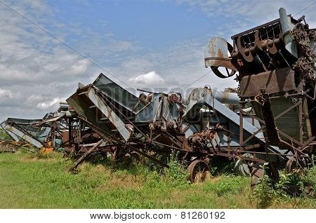 Old threshing machines