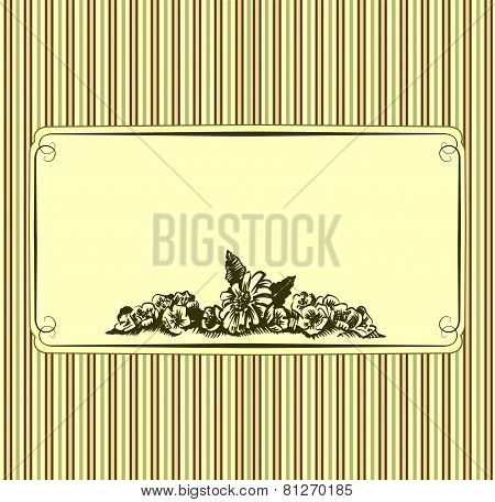 Flowers in a frame.