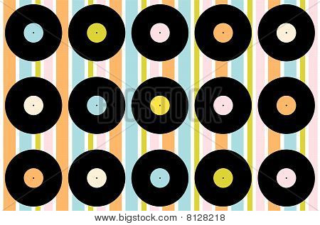 Papel de parede de vinil vintage recorde