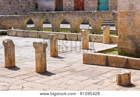 Medieval fountain. Laterza. Puglia. Italy.