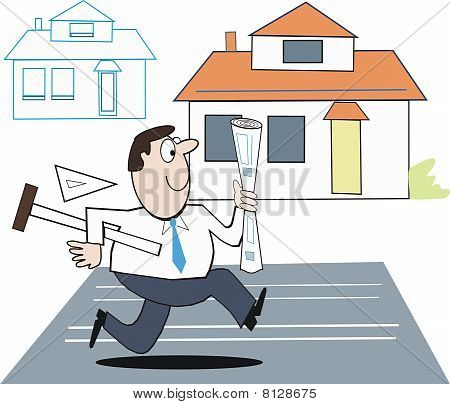 Architect Cartoon Vector & Photo (Free Trial) | Bigstock