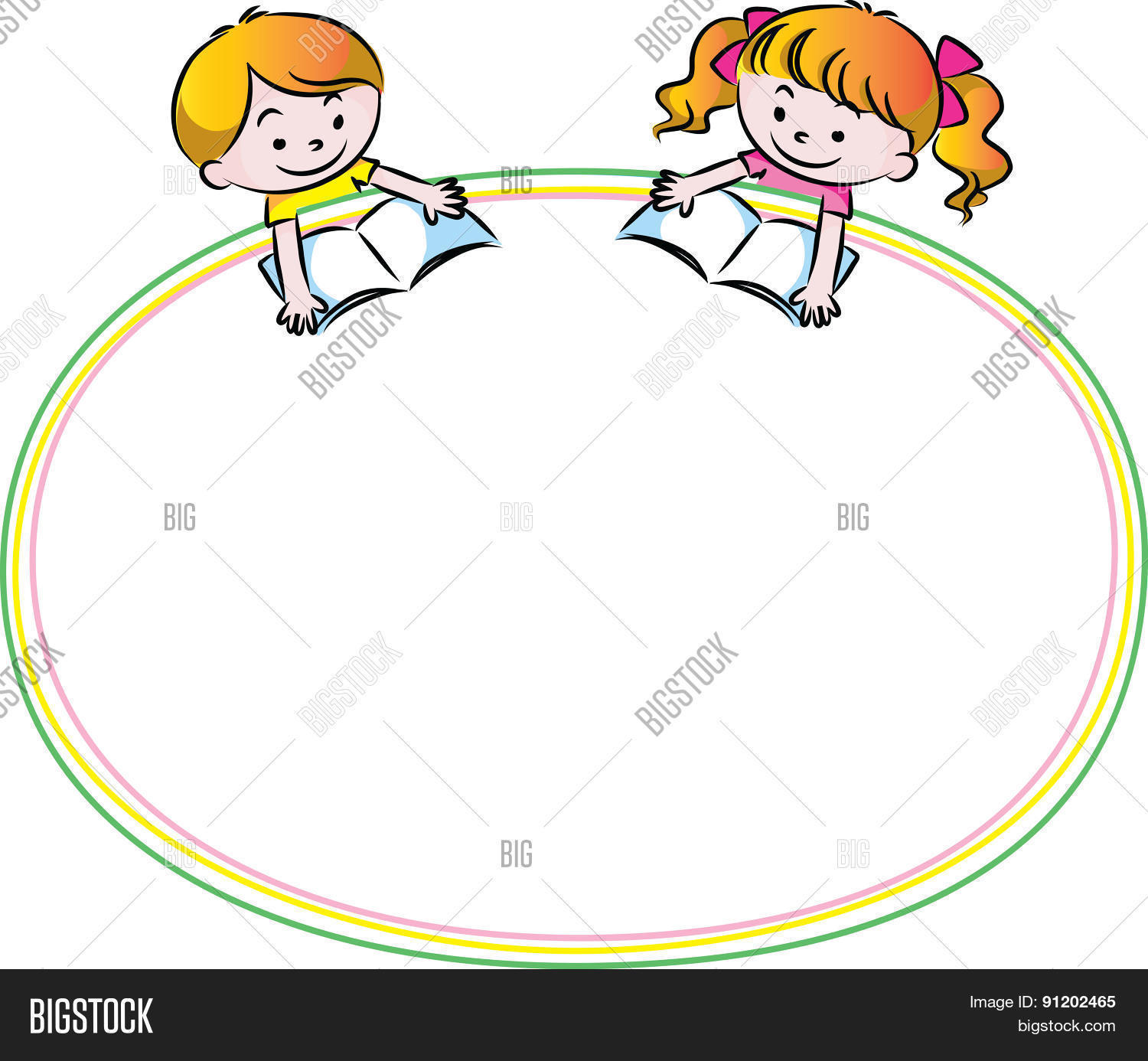 Kids Reading 矢量图和照片(免费试用) | Bigstock