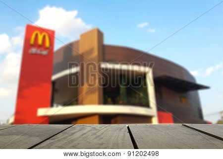 Iangmai, Thailand - May 13: Mcdonald's Building In Midst Of Blue