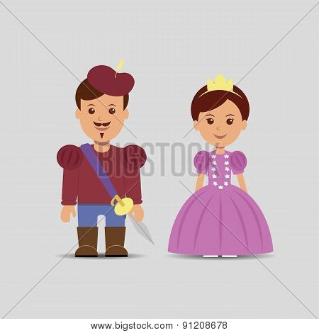 Beautiful prince and princess