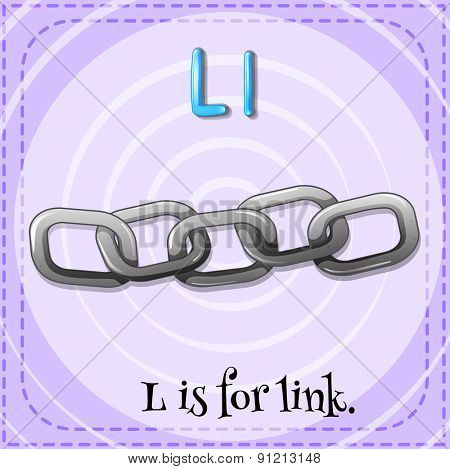 Flashcard letter L is for link