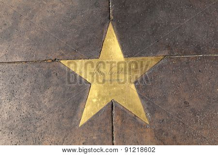 Star Of Gene Autry On Sidewalk In Phoenix, Arizona.