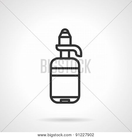 Water cooler bottle line vector icon