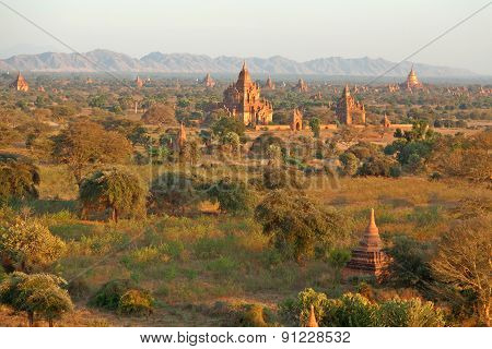 Ancient Pagodas In Bagan, Myanmar