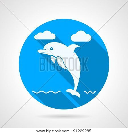 Dolphin flat vector icon