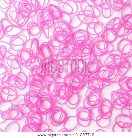 Surface covered with multiple loom bands