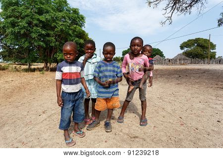 Dirty And Poor Namibian Childrens