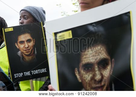 Human rights protest