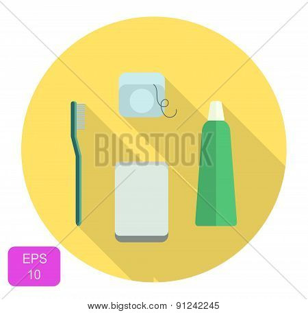 Dental care flat icon