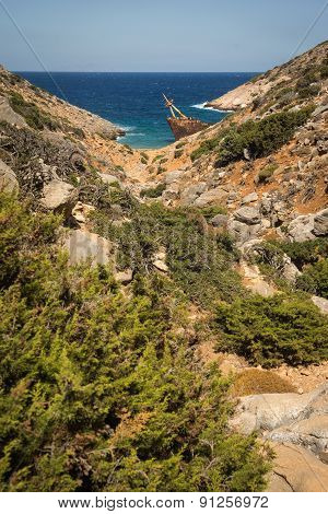 Shipwreck, Amorgos, Cyclades, Greece
