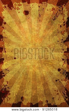 Grunge Poster Background With Border Frame