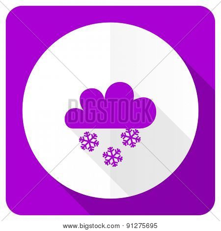 snowing pink flat icon waether forecast sign 