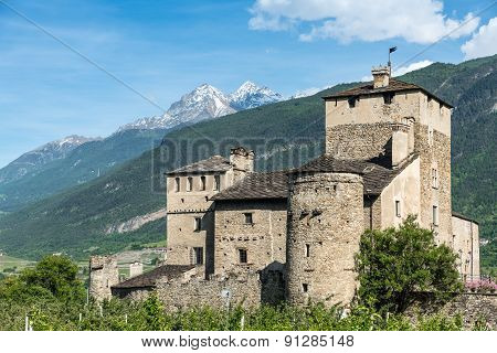Medioeval Castle Sarriod De La Tour In Italy Near Aosta