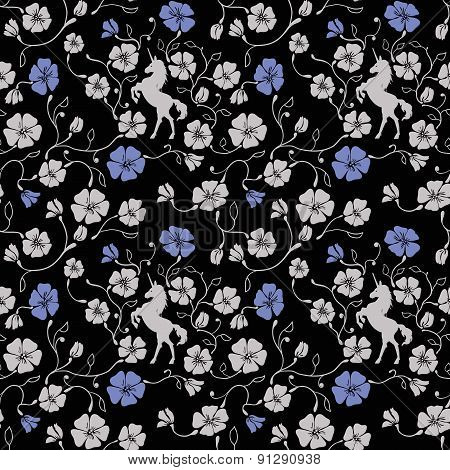 Renaissance Floral Seamless Pattern