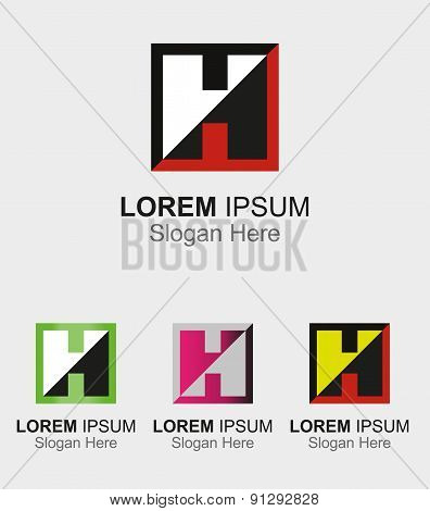 Square logo with letter H icon