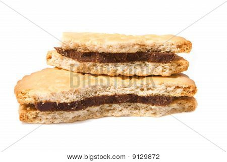 Herkullisia suklaa Coockies eristyksissä yli valkoinen