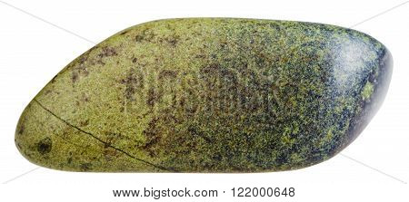 Pebble Epidote Mineral Gemstone Isolated