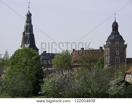 the Castle of raesfeld in the german muensterland
