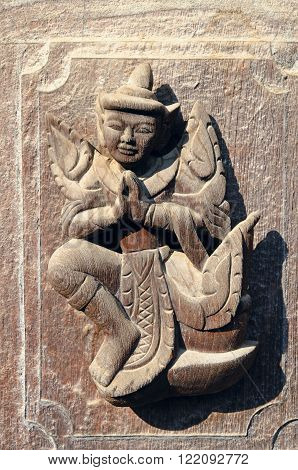 Carved figurine. Shwe Kyang monastery. Mandalay. Myanmar
** Note: Soft Focus at 100%, best at smaller sizes