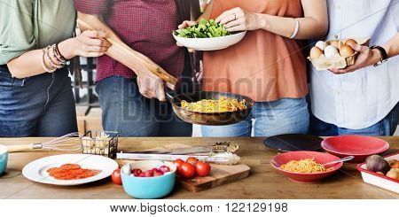 Friends Chef Cook Cooking Concept