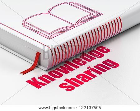 Learning concept: book Book, Knowledge Sharing on white background