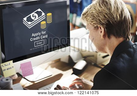 Apply for Credit Card Loan Payment Banking Concept
