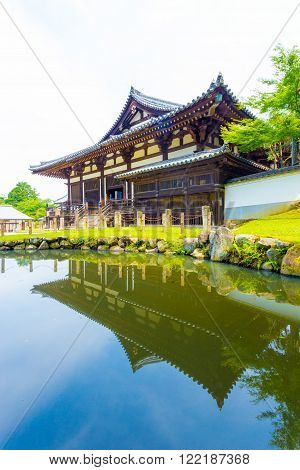Sangatsu-do Hall Entrance Pond Reflection V