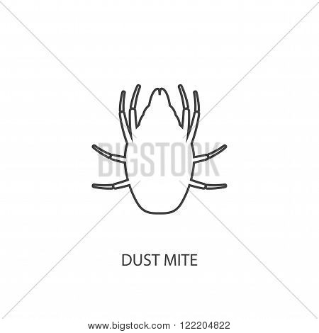 Icon dust mite. The outline of a dust mite.