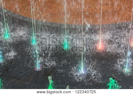 The Alley of fountains bangkok thailand beautiful